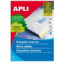 Apli Etiquetas Adhesivas Blancas 105x74mm para Inkjet/Láser